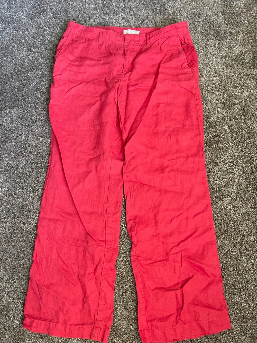 Banana Republic women’s red Wide-Leg linen Pants